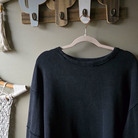 Free People Total Eclipse Long Sleeve Tee Black - Picture 6 of 10